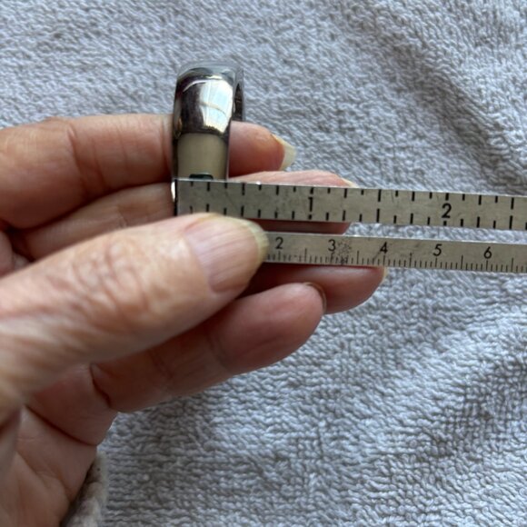 Green and Silver Ladybug Cuff Watch with Intricate Design - Picture 9 of 11